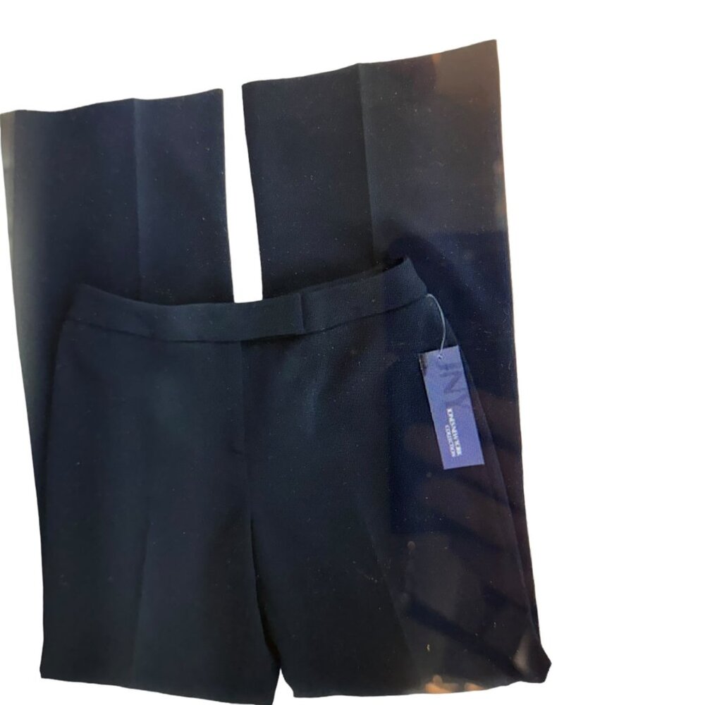 Jones NY Collection Heritage Pants Womens 4 Gray Lined Flat Career 31x33 NWT $99 - Picture 3 of 9